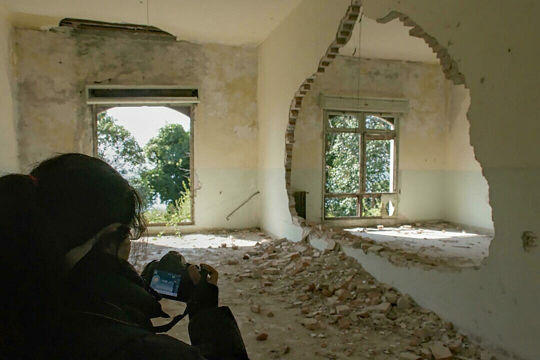 Collapsed walls in the abandoned hospital on Poveglia