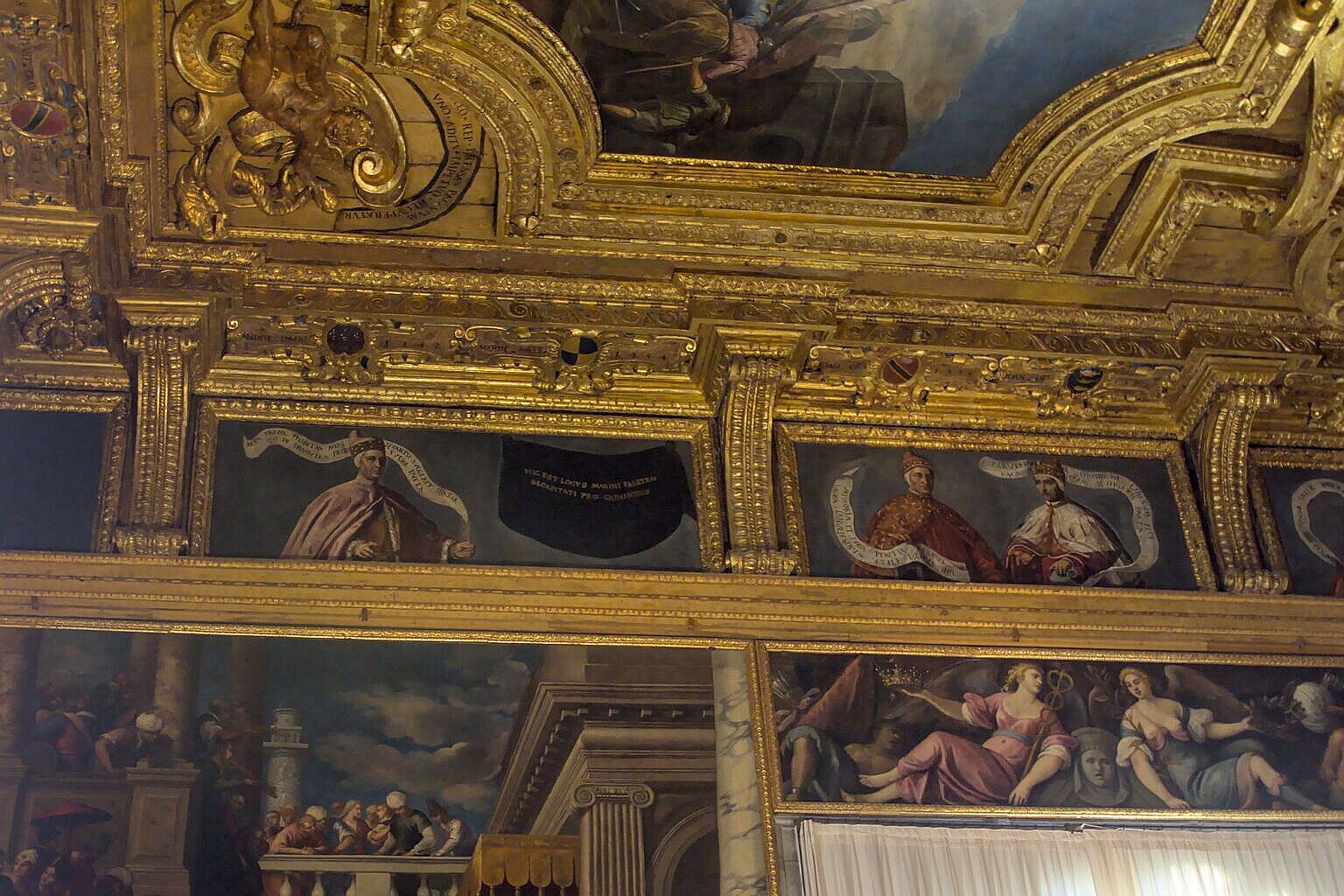 Marin Falier's portrait is missing in the Palazzo Ducale